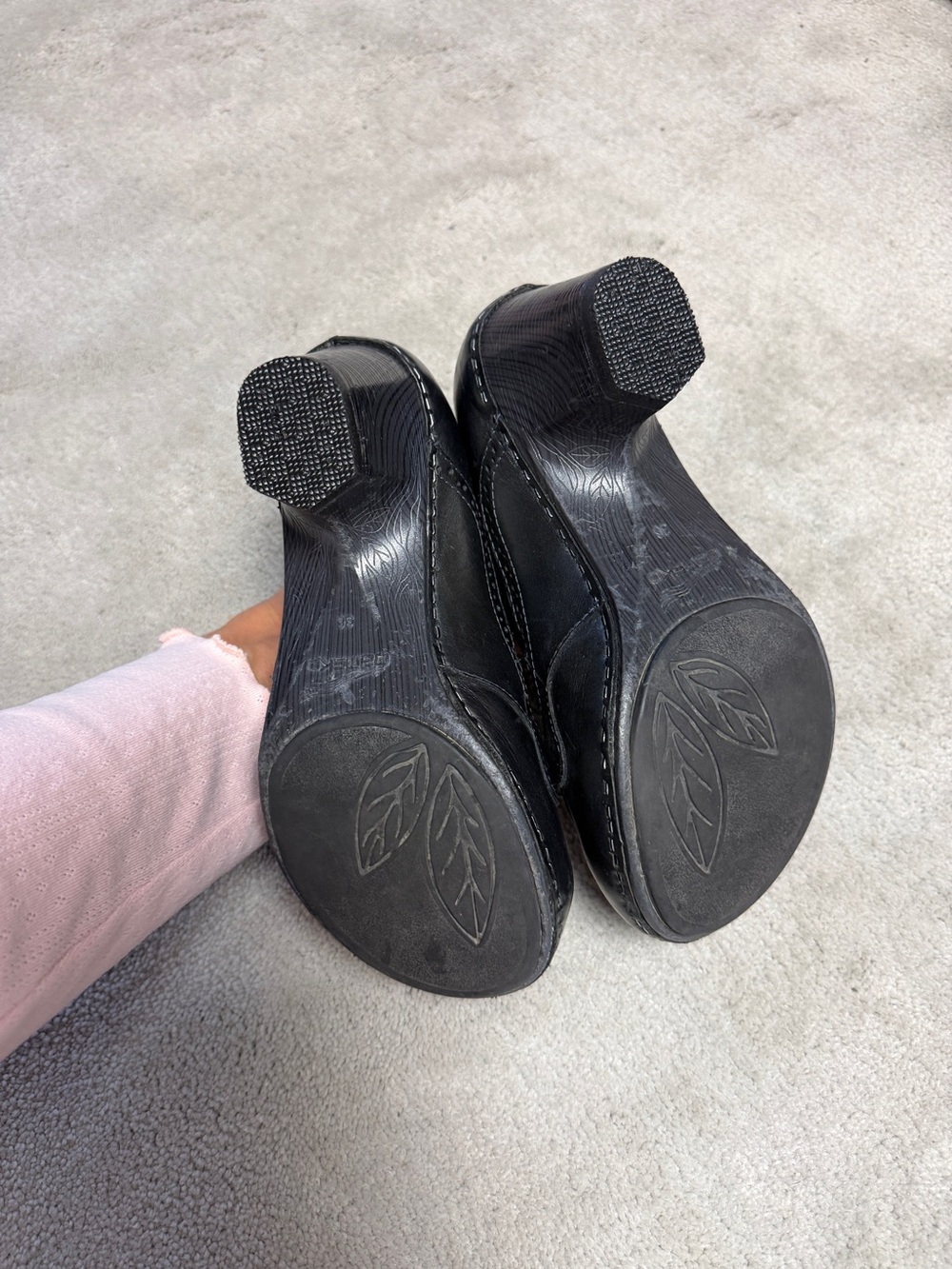 DANSKO NANCY CLOG HEELED BOOTIE ZIP BOOT PROFESSIONAL SHOE LEATHER STUDDED 36 - Picture 4 of 8